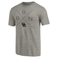 thumbnail image 2 of Men's Ash Kentucky Wildcats Quad Tri-Blend T-Shirt, 2 of 3