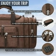 thumbnail image 4 of Toupons Canvas Travel Duffel Bag Men s Weekender Overnight Bag Coffee, 4 of 4