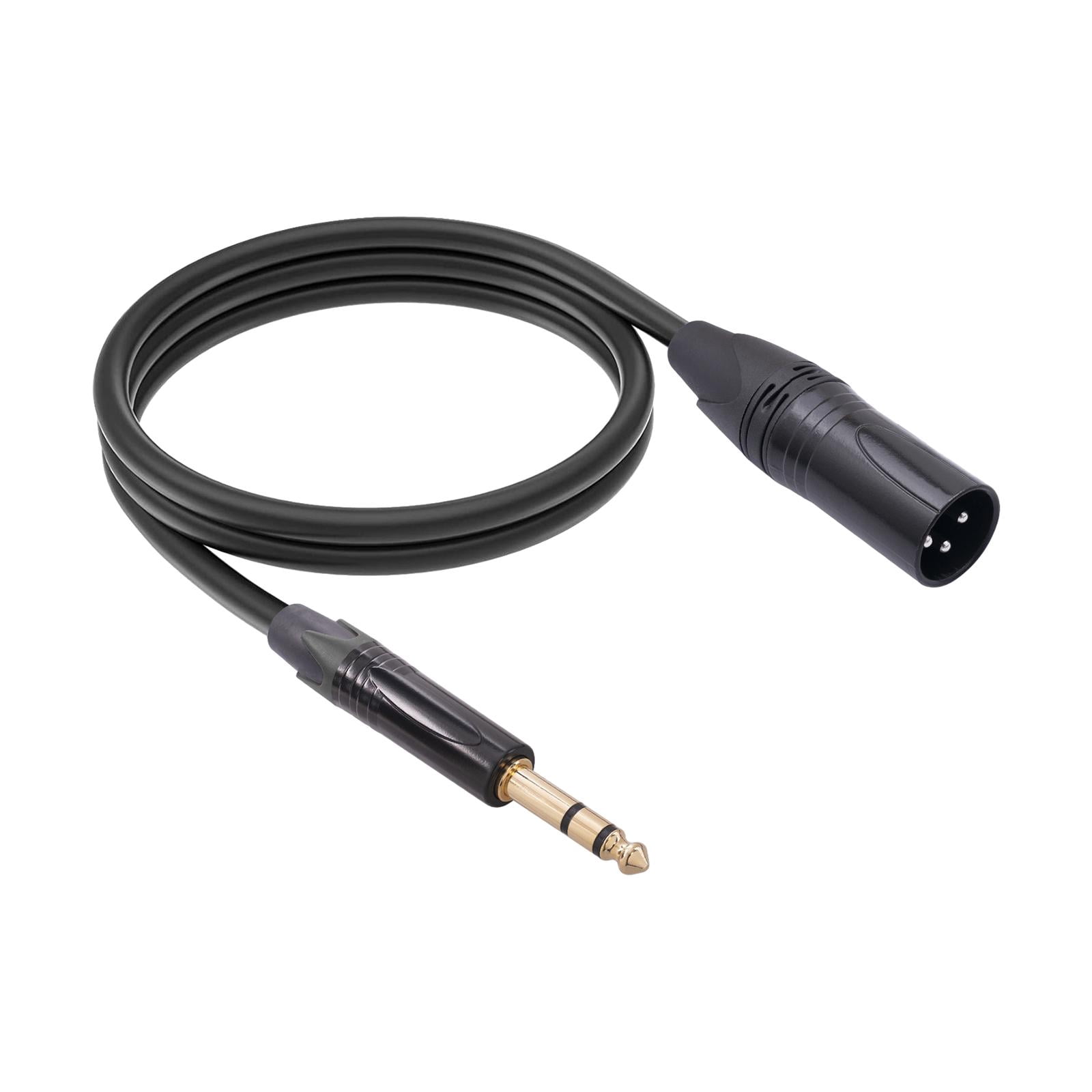 Rushawy 6.35 to XLR Audio Cable 6.35mm TRS Stereo Jack Mic AUX Cord Digital Cameras 6.35