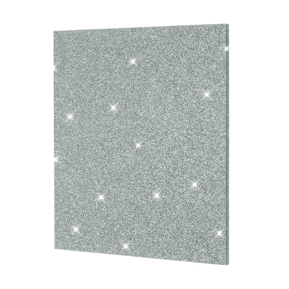 Glitter Acrylic Sheets 1/8" Thick Plastic Sheets 12x12 Inch, Silver