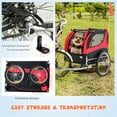 thumbnail image 6 of Demi Bonn 53" Dog Trailer for Bicycles, Dog Bike Trailer for Dogs with 3 Entrances for Travel, Quick Set-up and Fold Down, Red, 6 of 9