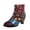 Purple, variant on Vintage Boho Ankle Boots for Women Colorful Leather Round Toe Chunky High Heel Dress Short Booties for Party Casual Work Daily Wear Size 6-10