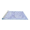 thumbnail image 2 of Ahgly Company Machine Washable Indoor Round Abstract Blue Contemporary Area Rugs, 8' Round, 2 of 4