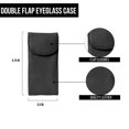 thumbnail image 2 of Estuche para anteojos ili New York con doble solapa de cuero negro, 2 of 5
