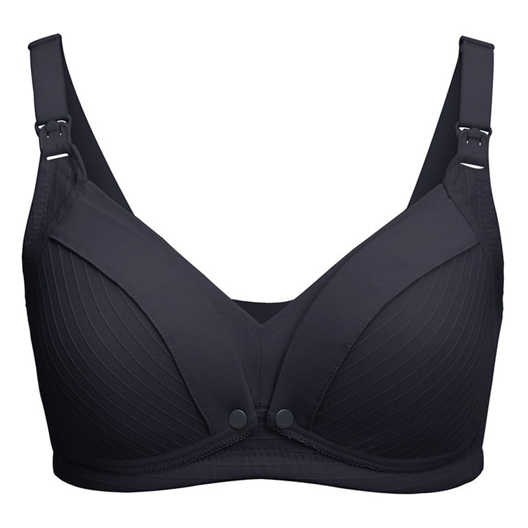 Nursing Bra Plus Size Breastfeeding Women's Bra ， Cotton Wirefree Lace Soft Maternity  Bra (Color : Black, Size : 40H) : : Clothing, Shoes & Accessories