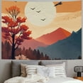 thumbnail image 2 of Chilfamy  Boho Sun Moon and Star Tapestry, Mountain Landscape Nature Vintage Minimalist Tapestries Abstract Aesthetic Wall Hanging for Bedroom  50x40inch, 2 of 6