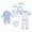 A090-Blue, variant on NOLDARES Newborn Layette Gift Set 8Piece Baby Boy Girl Clothes Bodysuits, Pants Essentials and Accessories Outfits(A090-Blue)