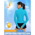 thumbnail image 2 of baleaf Women's UPF 50+ Sun Shirt Lightweight Crop Glacier Blue S, 2 of 6