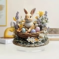 thumbnail image 4 of PEIBang Easter Decoration Spring Bunny Decor,2D Acrylic Desktop Decor Easter Eggs Rabbit Table Centerpiece for Living Room Holiday Party Supplies, 4 of 6