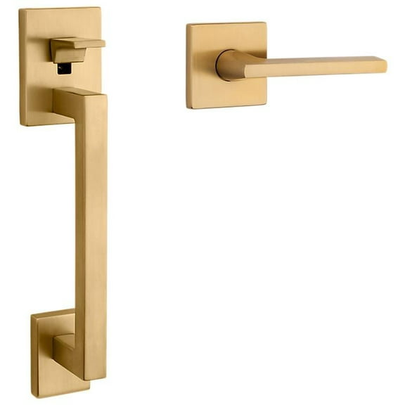 Baldwin 85390.Acrh Minneapolis Right Handed Sectional Handleset - Brass