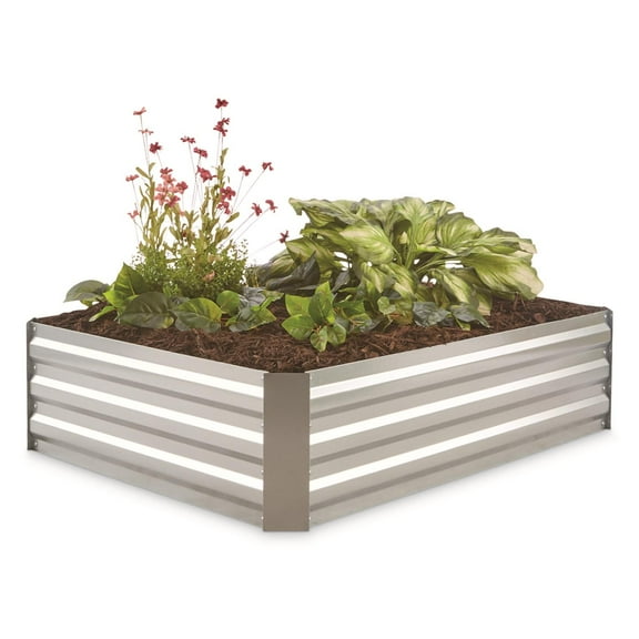 CASTLECREEK Galvanized Steel Planter Box, Medium