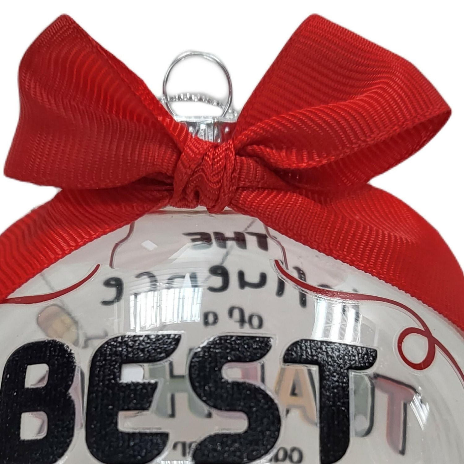 "Best Teacher" Collectible Christmas Glass Ball Ornament, 4 in, Holiday Time, "Best Teacher" Collectible Glass Ball Ornament