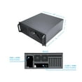 thumbnail image 3 of Rosewill 4U Server Chassis Rackmount Case | 7 3.5" Bays, 2 5.25" Devices| ATX, CEB Compatible | 1 120mm PWM Fan, 2 80mm PWM Fans | 2x USB 3.0 | Front Panel Lock and Key | Silver/Black - RSV-R4100U, 3 of 5