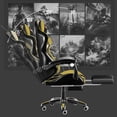 thumbnail image 3 of Silla Gamer Ergonómica Reclinable GX2000 con Reposapiés, Cuero Sintético, Ajustable, Ocre, 3 of 8