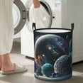thumbnail image 5 of ZICANCN Laundry Basket Organizer, Galaxy Track Track Collapsible Hamper for Bathroom Bedroom Laundry Room, Medium Size, 5 of 7