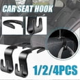 thumbnail image 5 of 2-Pack Open Hook for Car Seat Back Storage Accessory Multifunctional Pendant Hanger Silver Tone Universal Fit for Vehicles, 5 of 5