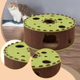 thumbnail image 4 of Cama túnel para gatos, centro de actividades, cueva cálida y creativa para mascotas, juguete interactivo para gatitos, gatos pequeños, medianos y verde, 4 of 7