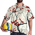 thumbnail image 4 of Tree Men's Casual Hawaiian Button Down Short Sleeve Summer Beach Printed Shirt, 4 of 6