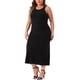 thumbnail image 4 of Vestido de suéter sin mangas de talla grande para mujer Agnes Orinda, cuello redondo, ajustado, midi, estilo tank, primavera, 1X, negro, 4 of 6