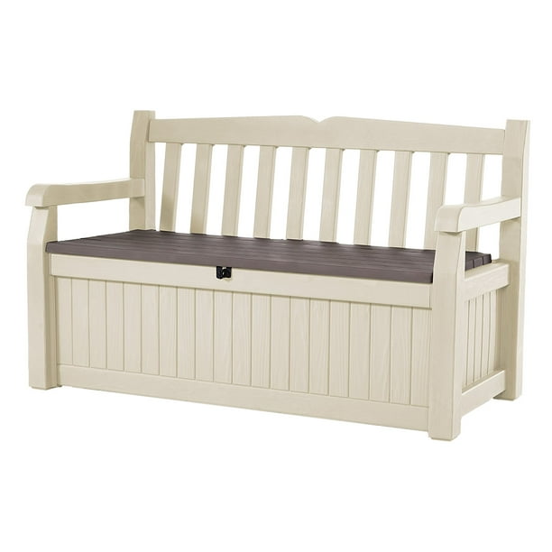 Keter Eden 70 Gal All Weather Outdoor Patio Storage Bench Deck Box , Beige/Brown - Walmart.com - Walmart.comListsWalmart+Gift Finder