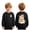 Black, variant on Kakishop Kids Halloween Sweatshirt Boys Girls Funny Ghost Witch Print Fleece Pullover Tops Long Sleeve Crewneck Sweater Trendy Clothes, 11-12 Years