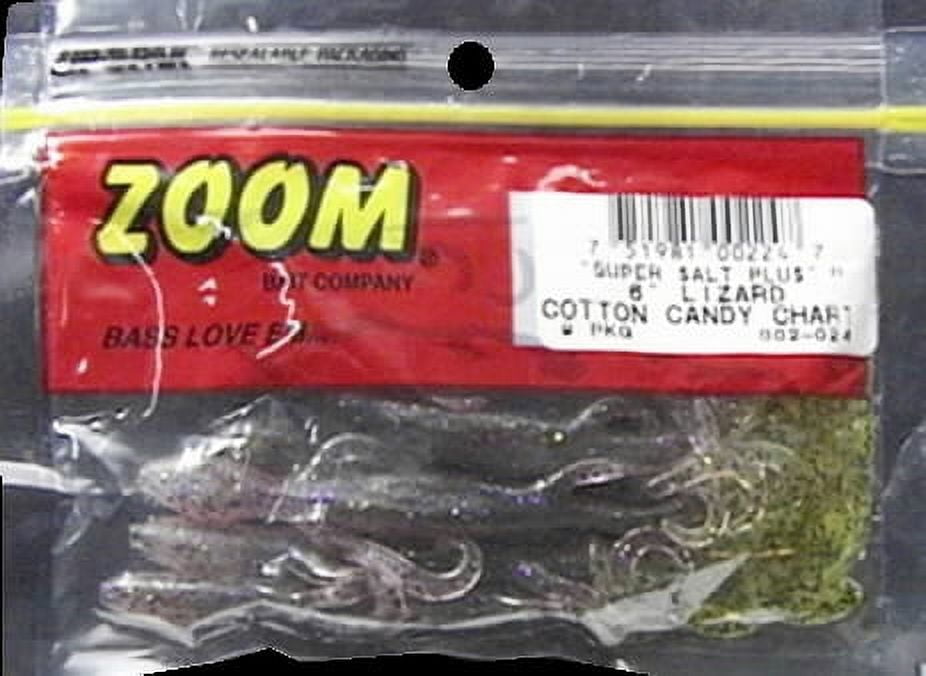 Zoom Lizard - 6 9 per Bag Cotton Candy/Chartreuse Tail - 002-024