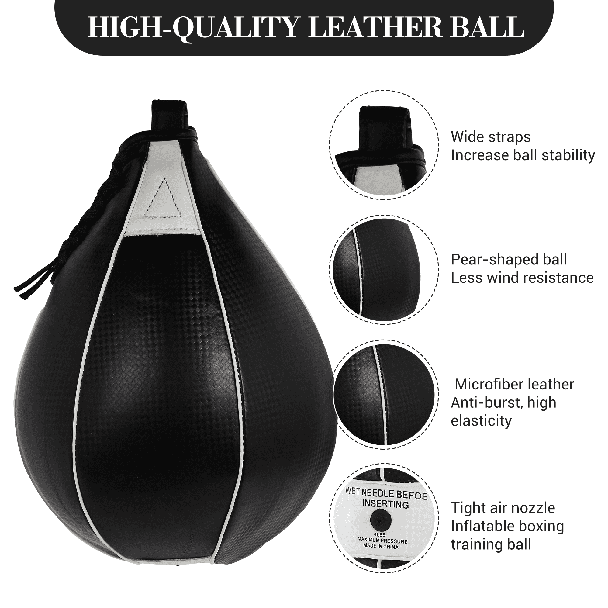 TEQIN Speed Bag Platform Kit, 24" Heavy Duty Wall Mount Boxing Training Equipment with Speed Punching Ball (10"x7") Adjustable Height Professional Fitness Ball Boxing Reaction Training Kit