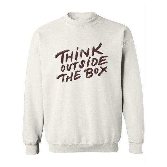 Outside The Box Design Sweatshirt Women - Women Sweatshirt, White, Medium
