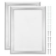 thumbnail image 1 of Unique Bargains Front Loading Poster Frame Picture Frames Wall Mounting Snap A4 Frame Aluminum Profile, Silver 2 Pack, 1 of 5