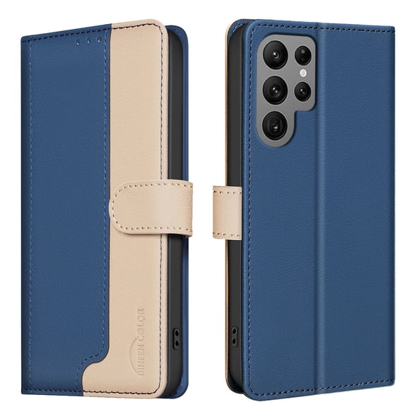 for Samsung S25 Ultra Wallet Flip Case, Premium PU Leather Card Slots Strong Magnetic RFID Phone Case Cover