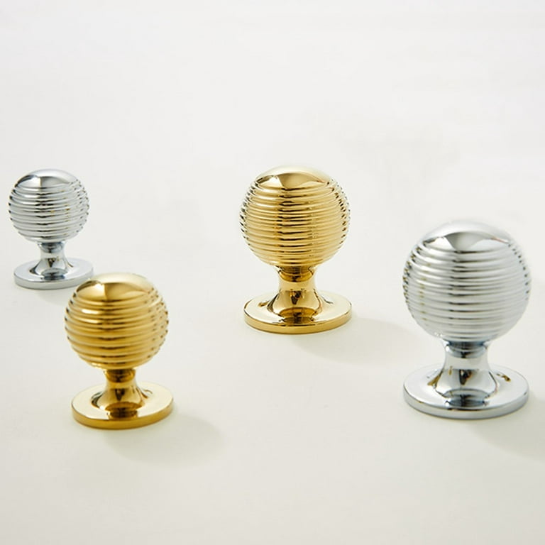Polished Brass Cabinet Pulls, Beehive, Kitchen Hardware