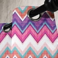thumbnail image 4 of Ambesonne Chevron Grommet Curtain, Colorful Groovy Art, 50" x 54", Multicolor, 4 of 6
