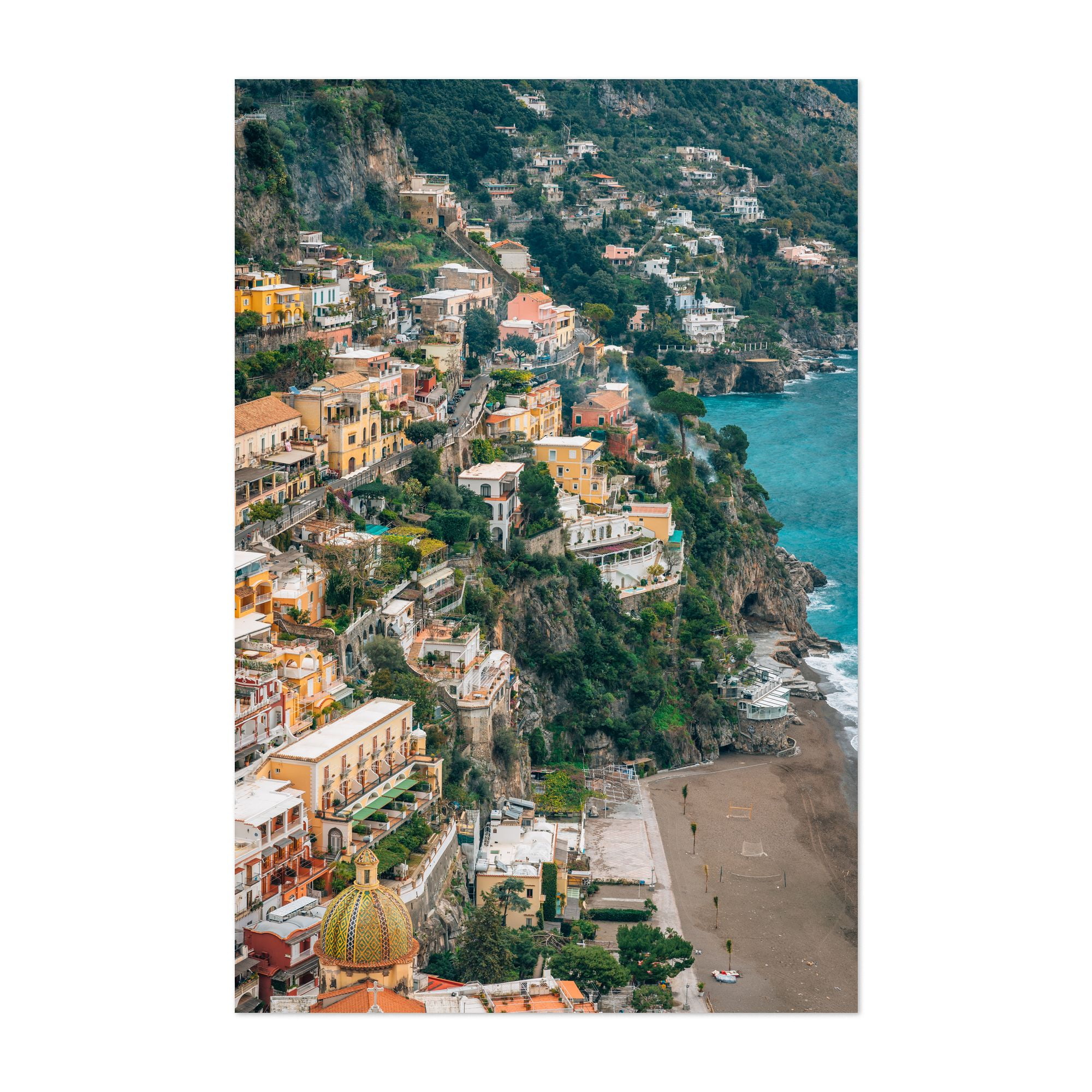 Amalfi Coast Positano Italy Mountains 16" x 20" Unframed Wall Art Print