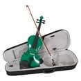 thumbnail image 3 of Violin for Students, Full Size 4/4 Acoustic Violin with Violin Case, Violin Bow, Violin Rosin, Premium Basswood Musical Instruments, Aluminium Alloy Tailpiece Violin for Beginner, Green, Q3357, 3 of 12