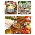 thumbnail image 3 of Juego de 12 utensilios de cocina para acampar, mango plegable, acero inoxidable 304, portátil, para picnic, juego de ollas y tazas, 3 of 14
