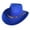 Blue, variant on Unisex Fashion Wide Brim Cowboy Fedora Hat Retro Flat Brim Felt Outdoor Casual Jazz Cap Summer Sun Protection Brown