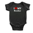 thumbnail image 2 of I Love My Sister Brother Baby Bodysuits Twinss Twins Clothes Gift (Black, 6-12M), 2 of 5