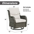 thumbnail image 2 of Gymojoy High Back Outdoor Rocking Chairs Set of 2, All Weather Swivel Patio Glider Chairs, Garden Outdoor Furniture Set for Backyard Deck,Beige, 2 of 9