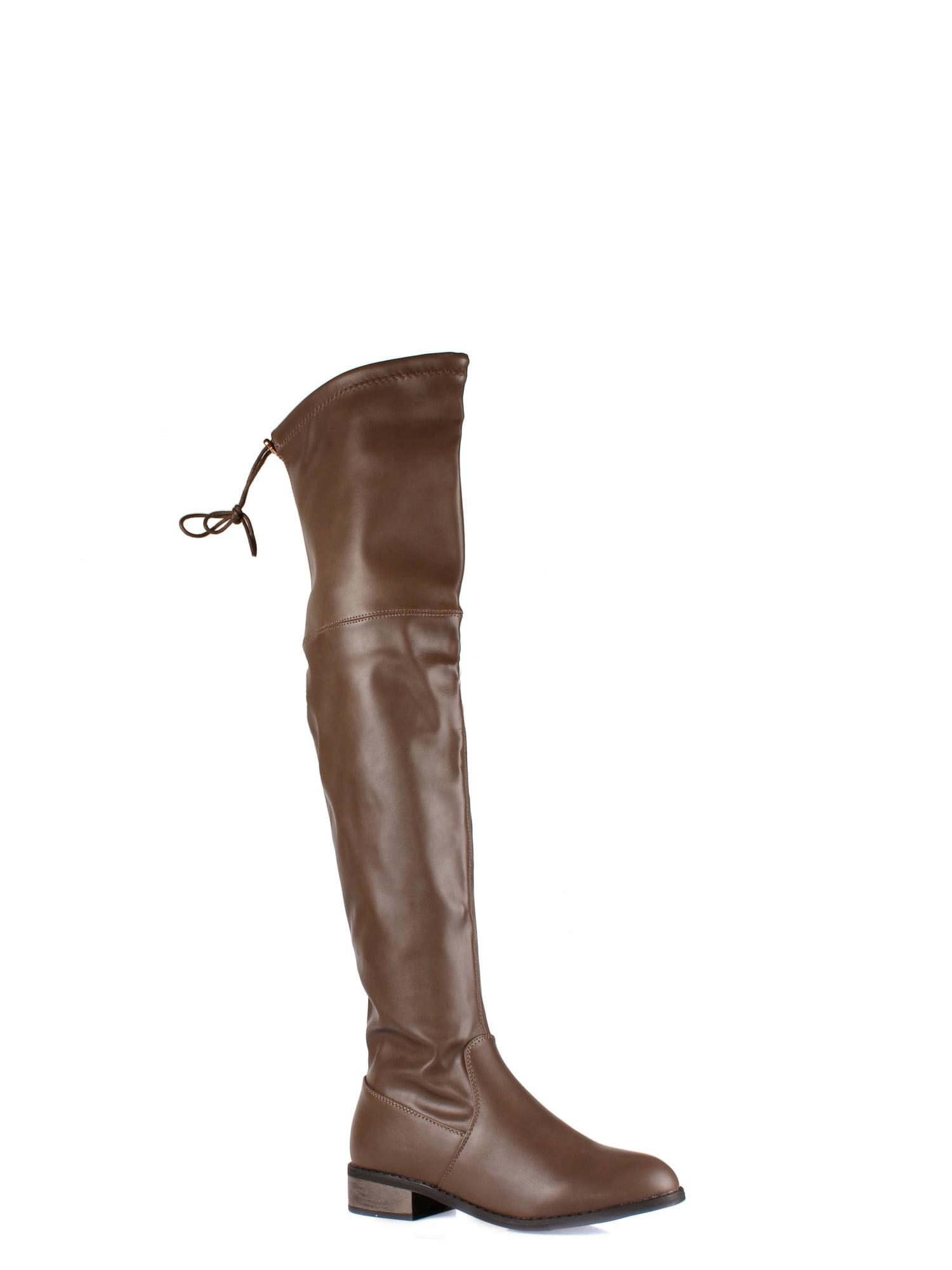 nature breeze over the knee women's sock boots in olive
