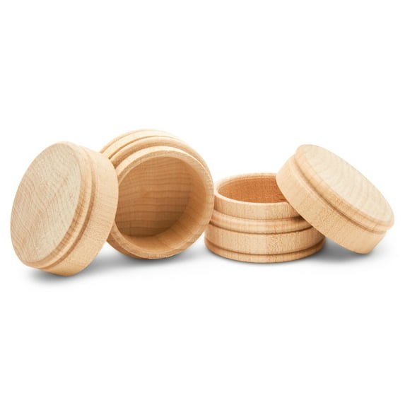 Mini Ring box 1-1/8 inch x 1-5/8 inch x 1/2 inch, Pack of 50 Unfinished Wood, Rustic Jewelry Box for Crafts and Storage, by Woodpeckers