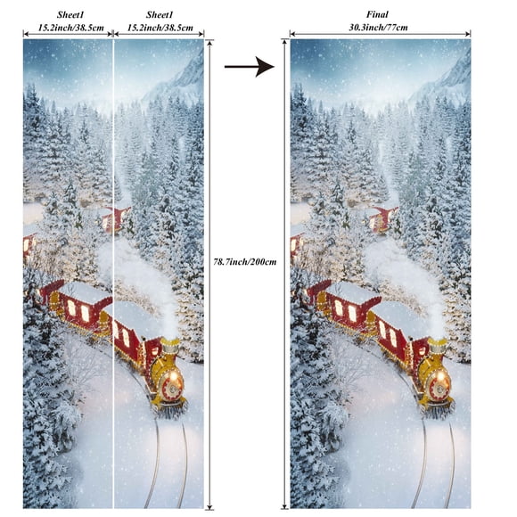 Xihbxyly Pegatina de Puerta de Muñeco de Nieve Navideño, Calcomanía de Pared de Pvc 3D, Extraíble E Impermeable, Decoración Navideña para El Hogar, Decoración Festiva para Sala de Estar y Dormitorio,