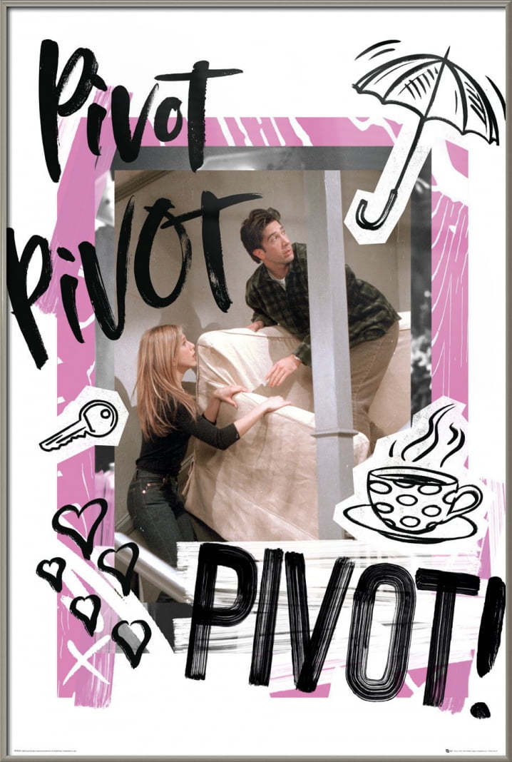 Friends Framed TV Show Poster (Ross & Rachel Couch PIVot & PIVot