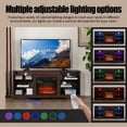 thumbnail image 6 of SESSLIFE Fireplace TV Stand, 58" LED Light Entertainment Center with Adjustable Flame Fireplace, Power Outlets & Shelves, Remote & App Control, TV Stand with Fireplace for Living Room, Espresso, 6 of 9