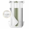 thumbnail image 2 of Gray Green No Hook Shower Curtain Waterproof, Bathroom Curtains with Snap in Liners and See Through Top Window, Modern Gradient Geometric Hotel Style Bathtub Curtains Shower 54"Wx78"L, 2 of 8