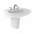 thumbnail image 5 of TOTO® Prominence® Oval Wall-Mount Bathroom Sink with CEFIONTECT and Shroud for 8 Inch Center Faucets, Colonial White - LHT242.8G#11, 5 of 7