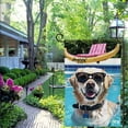 thumbnail image 4 of PHYHOO  Welcome Summer Pool Garden Flag Double Sided, Burlap Small Golden Retriever Dog Garden Yard House Flags Outside Outdoor Spring Seasonal Pool Porch Lawn Decoration White, 4 of 6
