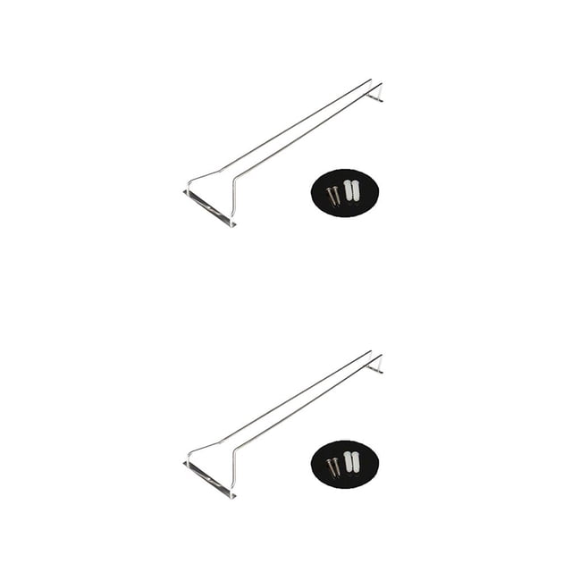 Cateissary Sola debajo del gabinete Stemware Rack Barra de cocina Alambre de acero inoxidable Soporte para colgar copas de vino Type1 NO1