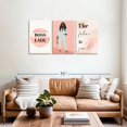 thumbnail image 2 of Elephant Stock Pastel Boss Lady Wall Art - Horizontal Multi Panel Canvas - Lobby Wall Decor - Advocacy Art Multi Panel - Brown And Pink Decor - 56" x 27", 2 of 4
