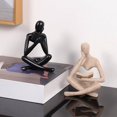thumbnail image 2 of Esculturas de pensadores, estatua de resina de pensadores de piedra arenisca, adorno de lectura, decoración de esculturas de pensadores, decoración de libros moderna A, 2 of 6