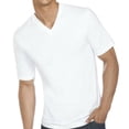 thumbnail image 3 of 3-6 Pack Men's 100% Cotton Tagless V-Neck T-Shirt Undershirt Tee, 3 of 10
